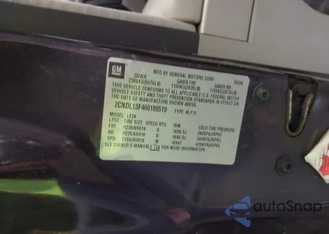 2006 Chevrolet Equinox Ls из США, поврежденный, VIN 2CNDL13F466189519